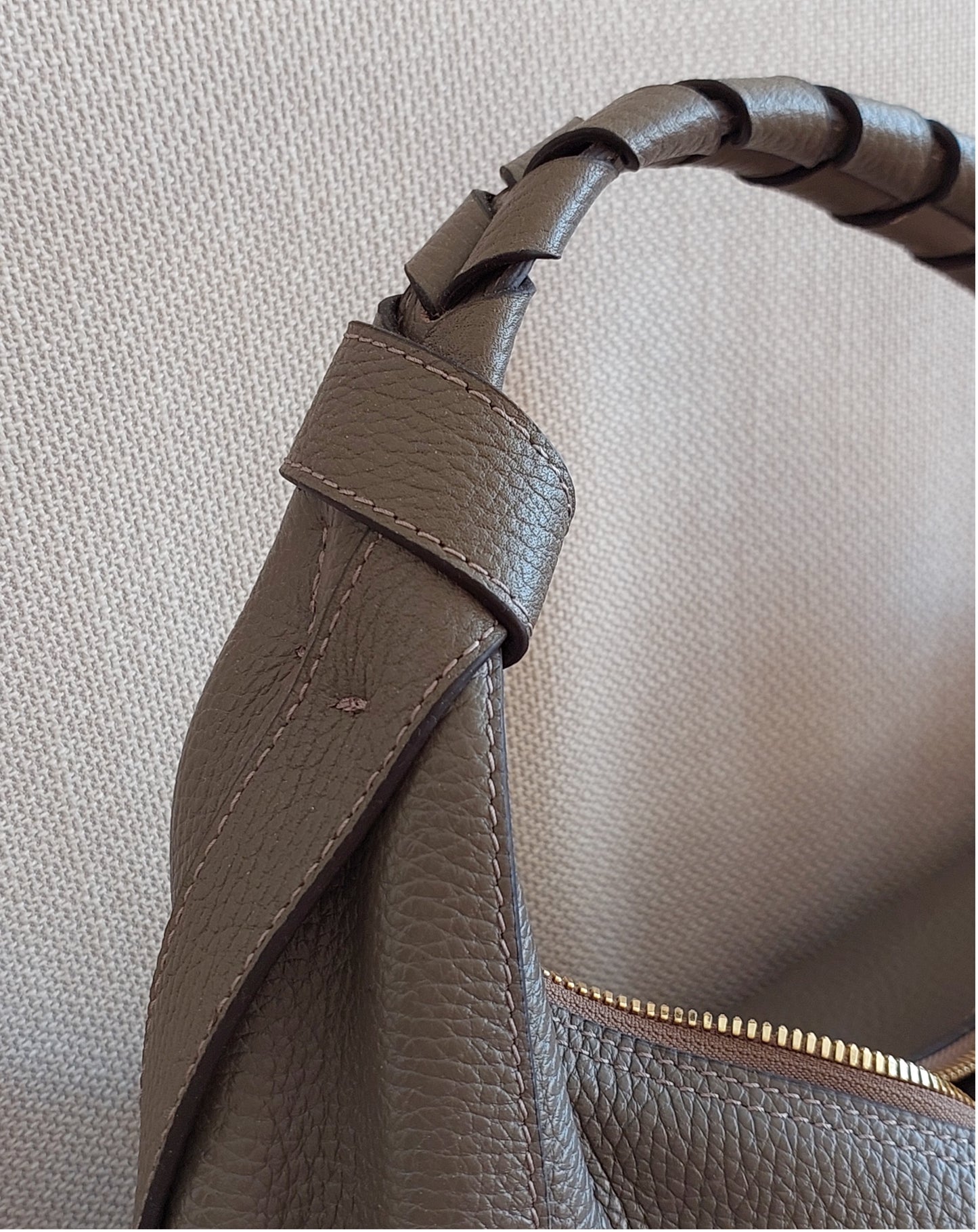 Grand cadeau femme sac à main Style Hobo couleur marron foncé véritable cuir véritable or accessoires